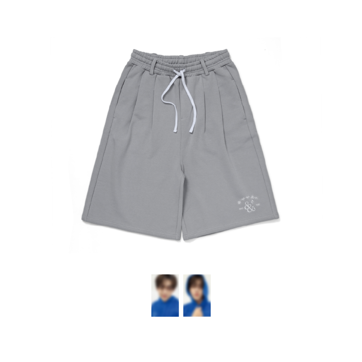 SEVENTEEN HAPPY S.COUPS DAY SWEATPANTS 休閒短褲 淺灰色