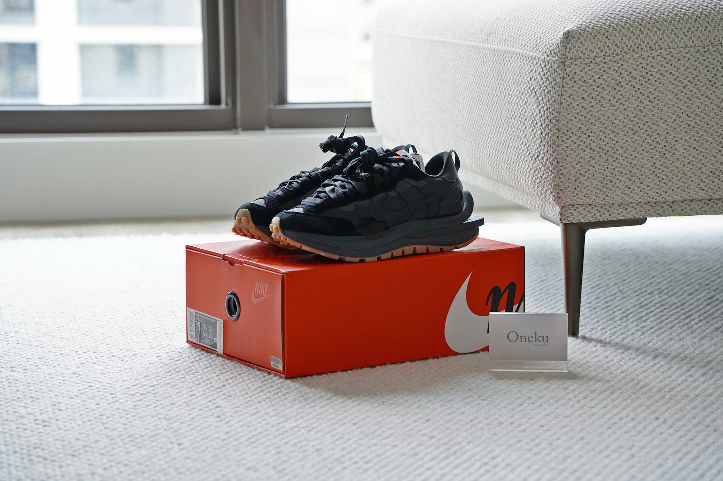 『ONEKU』 sacai × Nike VaporWaffle "Black Gum"黑焦糖底配色