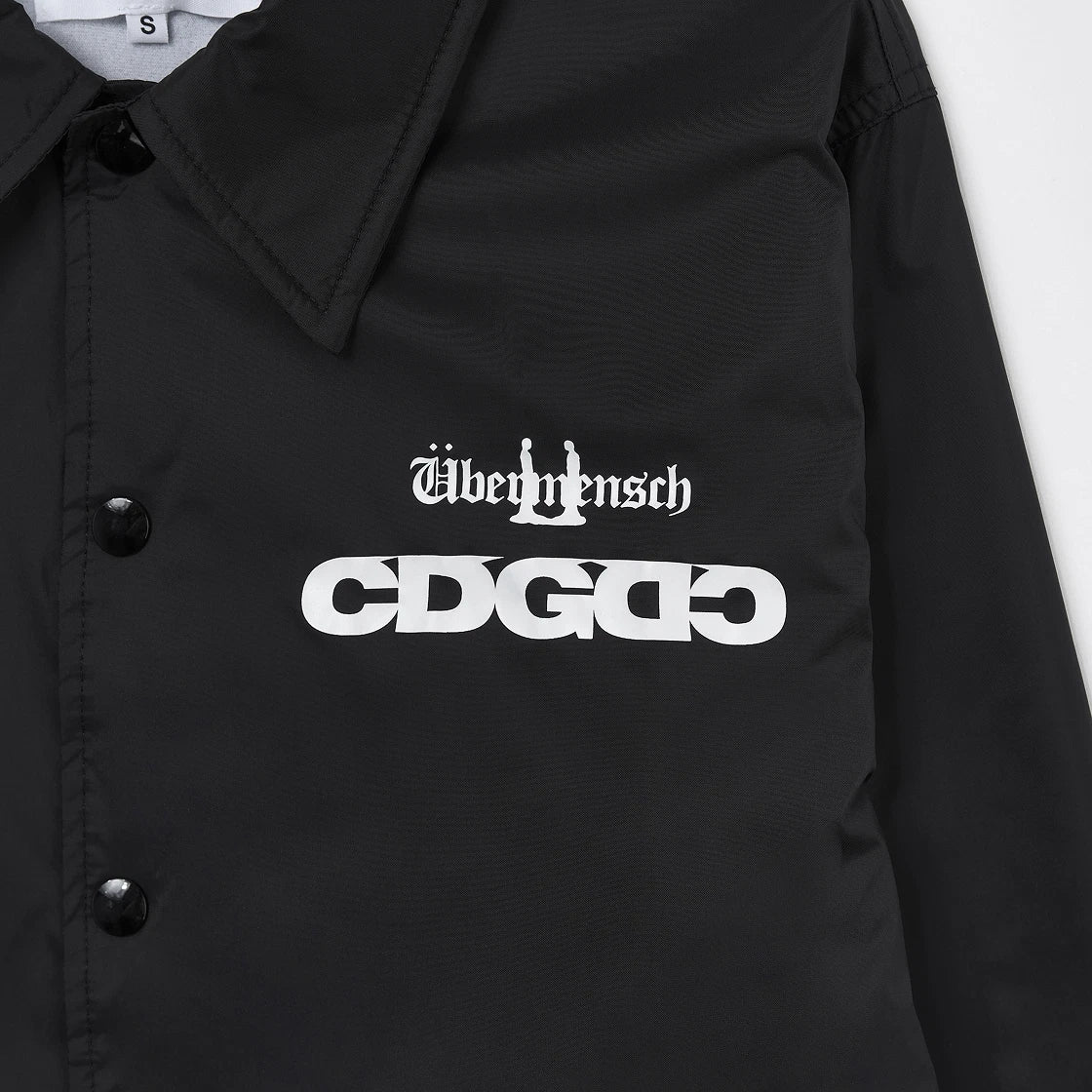 CDG x G-DRAGON Ubermensch CDGDC Classic Coach Jacket Stripe 經典黑色教練夾克外套