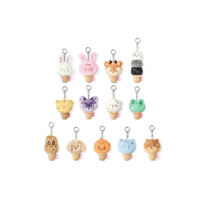 SEVENTEEN FACE KEYRING 臉娃鑰匙圈/ Ice Cream with MINITEEN 官方周邊