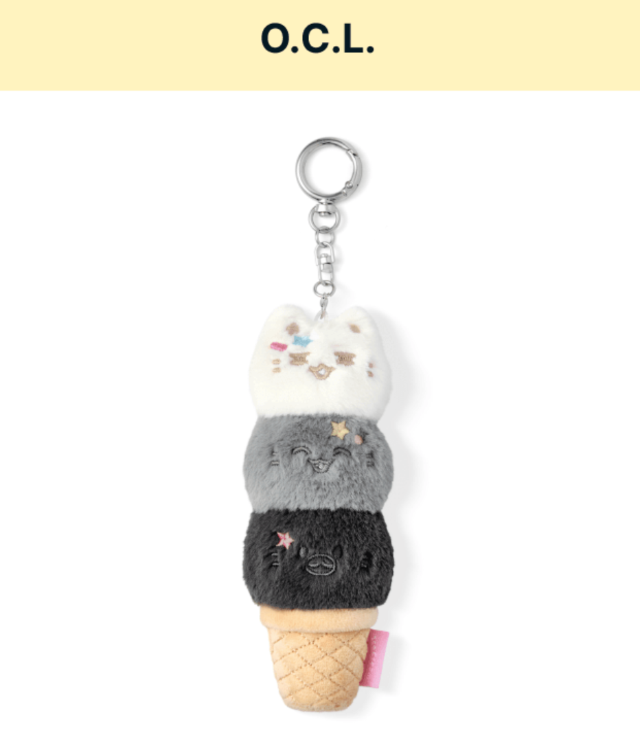SEVENTEEN FACE KEYRING 臉娃鑰匙圈/ Ice Cream with MINITEEN 官方周邊