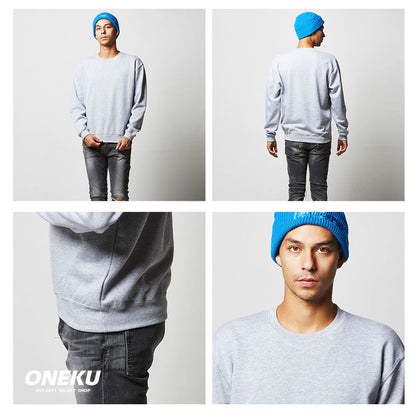 『ONEKU』 United Athle 日牌 純棉毛巾布內裏圓領大學T 10oz 21色 男女可穿(白色～深卡其色)