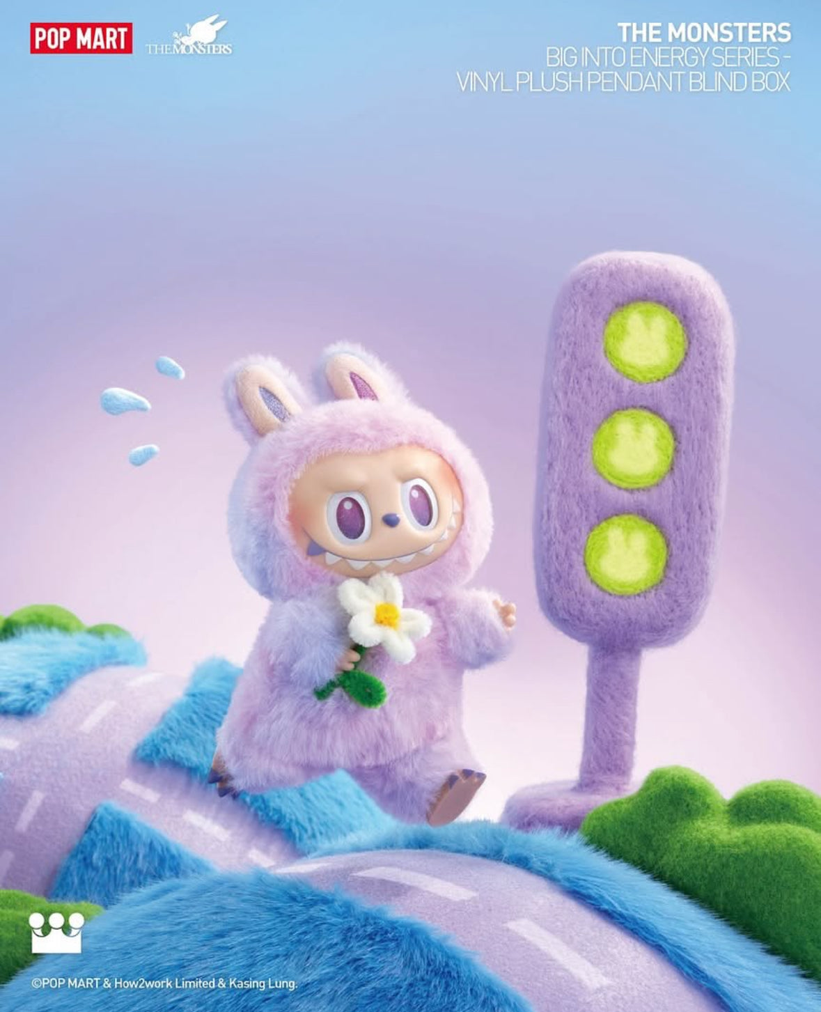 泡泡馬特POP MART THE MONSTERS搪膠毛絨吊飾盲盒Labubu3.0 單個盲盒/中盒6入