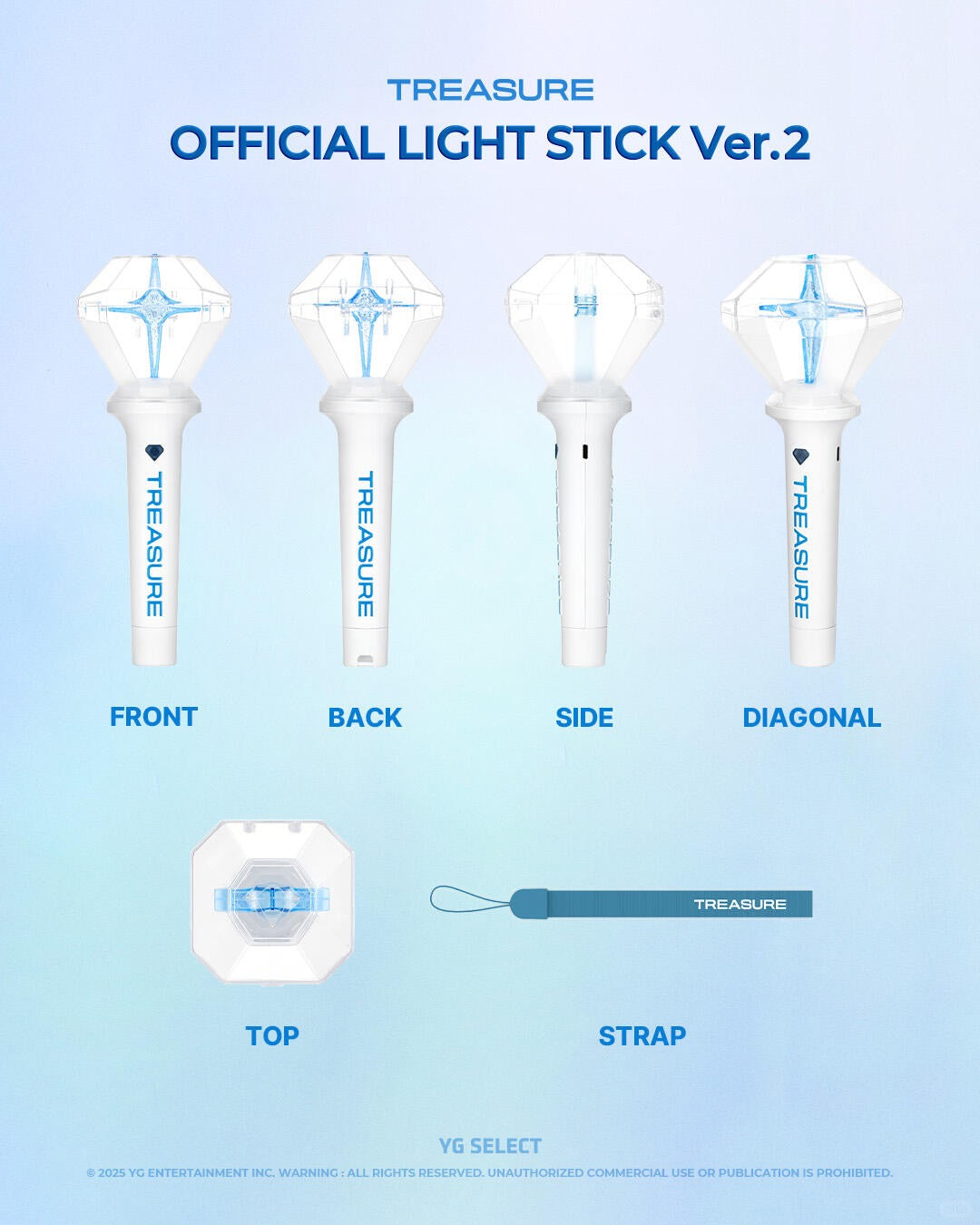 TREASURE OFFICIAL LIGHT STICK 官方應援手燈 寶石盒手燈 Ver.2
