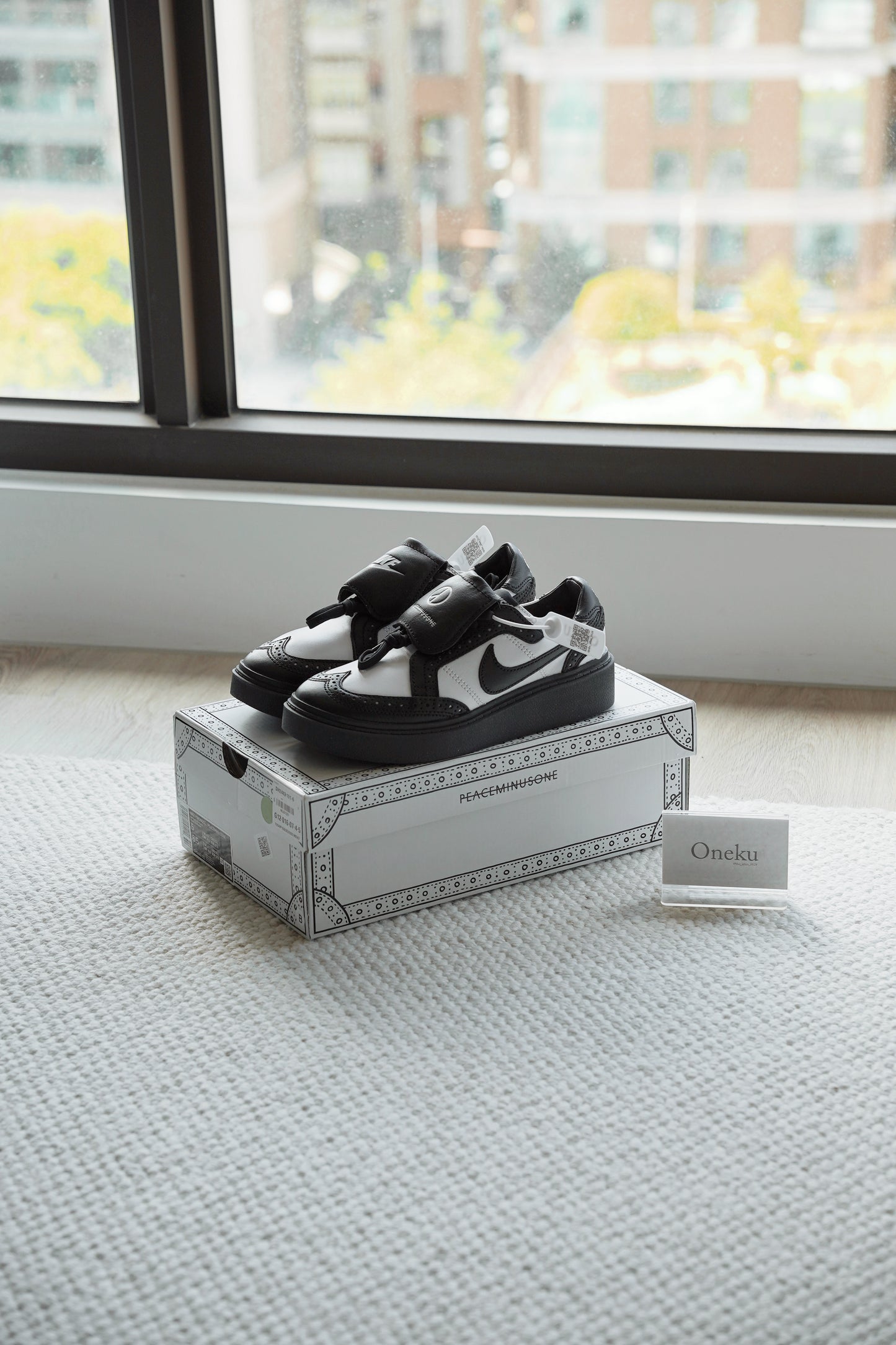 『ONEKU』 PEACEMINUSONE x Nike KWONDO 1 PANDA 白黑 熊貓 權志龍 雛菊 休閒牛津鞋【DH2482-101】