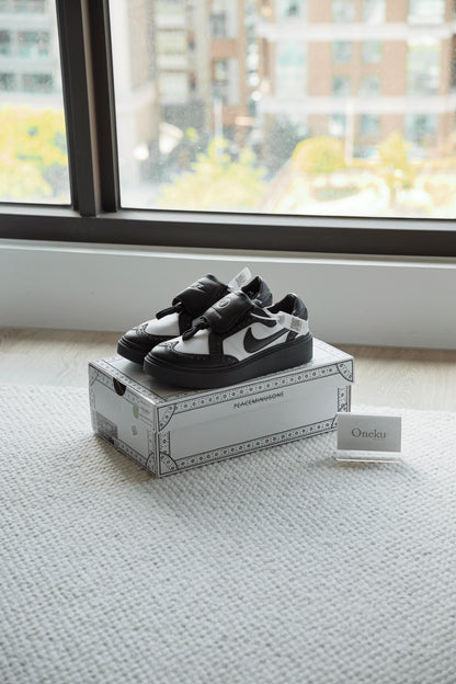 『ONEKU』 PEACEMINUSONE x Nike KWONDO 1 PANDA 白黑 熊貓 權志龍 雛菊 休閒牛津鞋【DH2482-101】