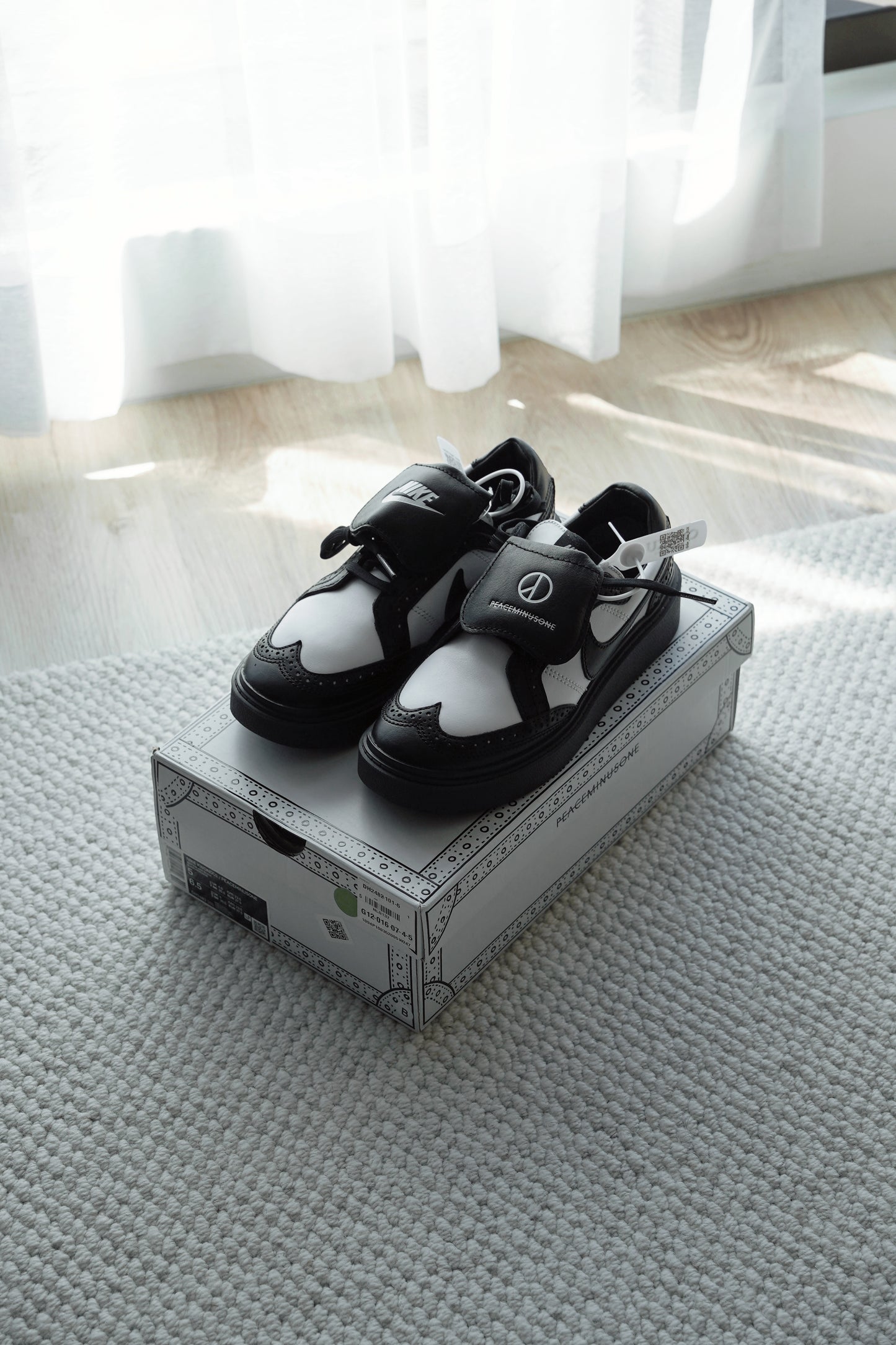 『ONEKU』 PEACEMINUSONE x Nike KWONDO 1 PANDA 白黑 熊貓 權志龍 雛菊 休閒牛津鞋【DH2482-101】