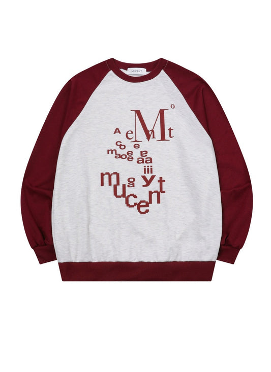 MOBIUS 字母拉克蘭配色大學T