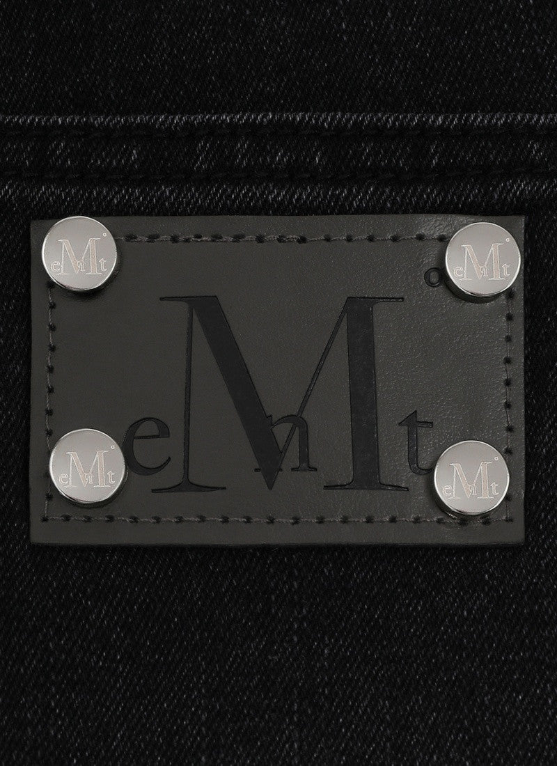 MUCENT CAIRO CROSS PATCH DENIM BOOTCUT 十字架貼布丹寧靴型褲