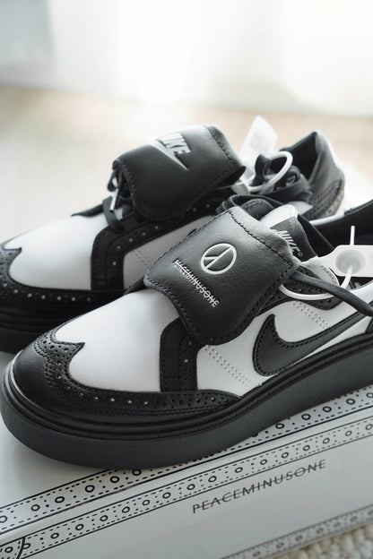 『ONEKU』 PEACEMINUSONE x Nike KWONDO 1 PANDA 白黑 熊貓 權志龍 雛菊 休閒牛津鞋【DH2482-101】