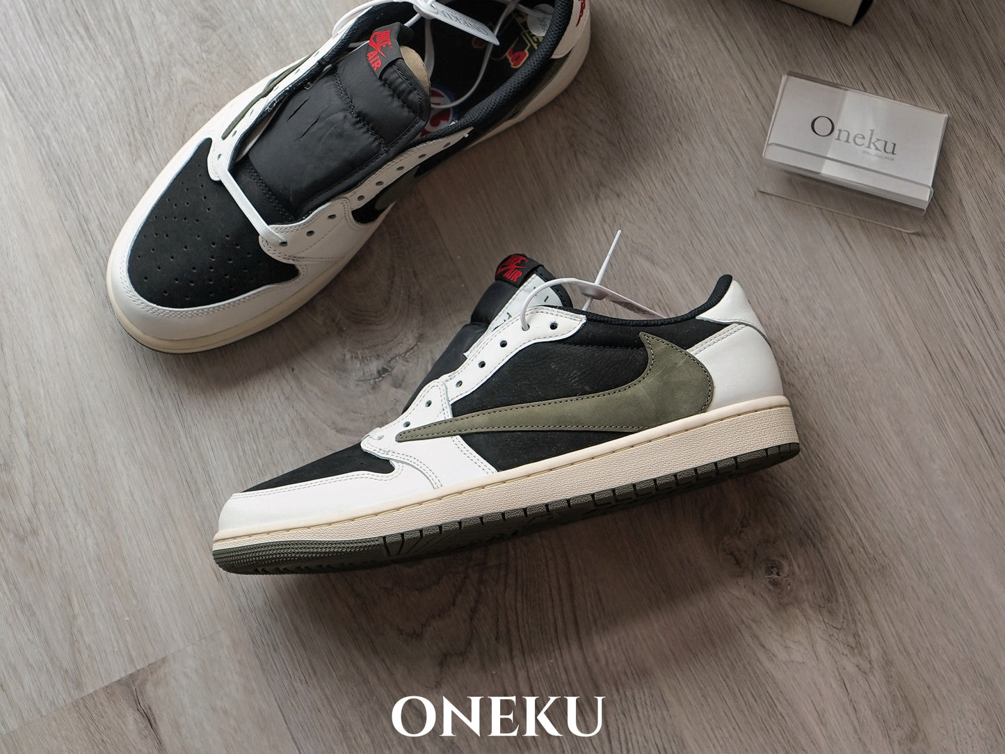 『ONEKU』 Travis Scott × Nike WMNS Air Jordan 1 Low OG "Medium Olive"