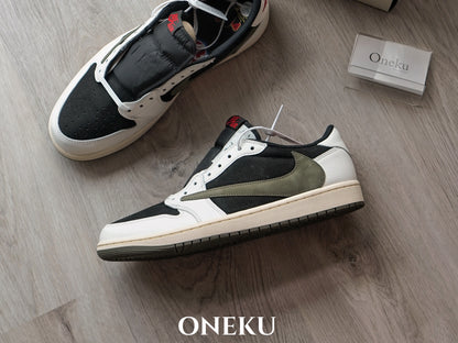 『ONEKU』 Travis Scott × Nike WMNS Air Jordan 1 Low OG "Medium Olive"