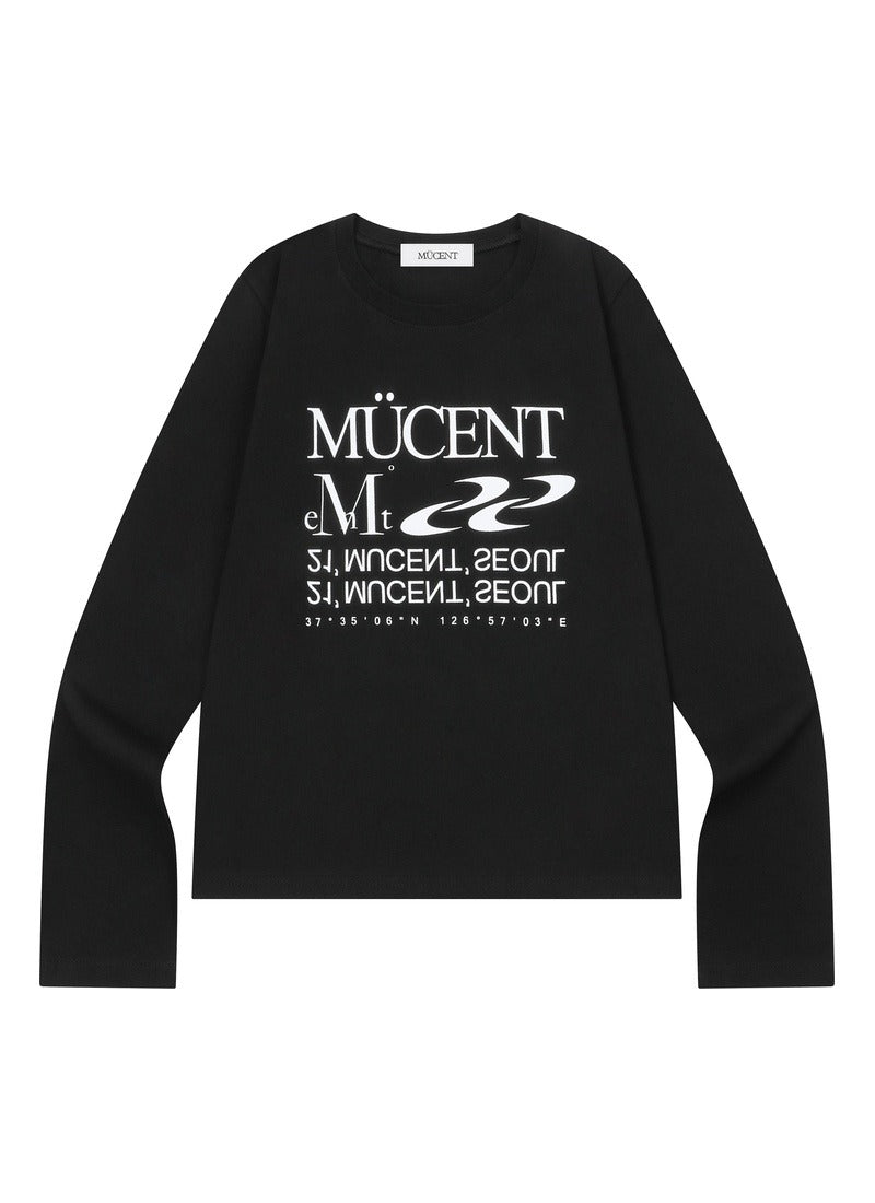 MUCENT ESSENTIAL LETTERING LONG SLEEVE T 經典字母標語長袖上衣