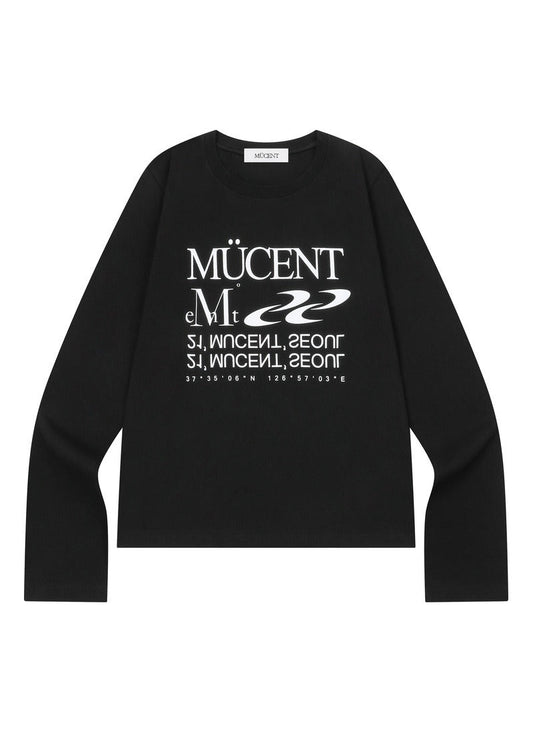 MUCENT ESSENTIAL LETTERING LONG SLEEVE T 經典字母標語長袖上衣
