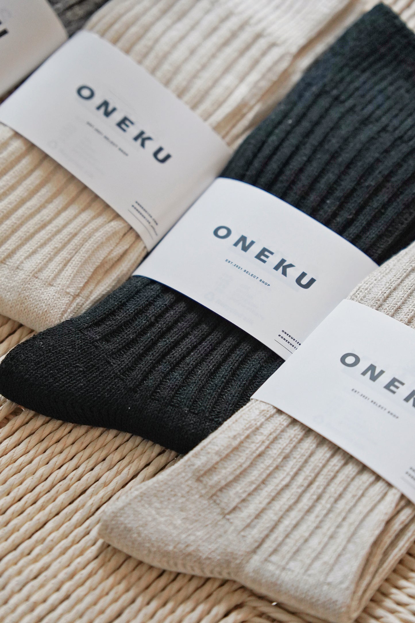 『ONEKU』日本工裝混紡編織襪/穿脫不鬆垮/穿搭襪子/編織質感襪子/中厚度硬挺襪