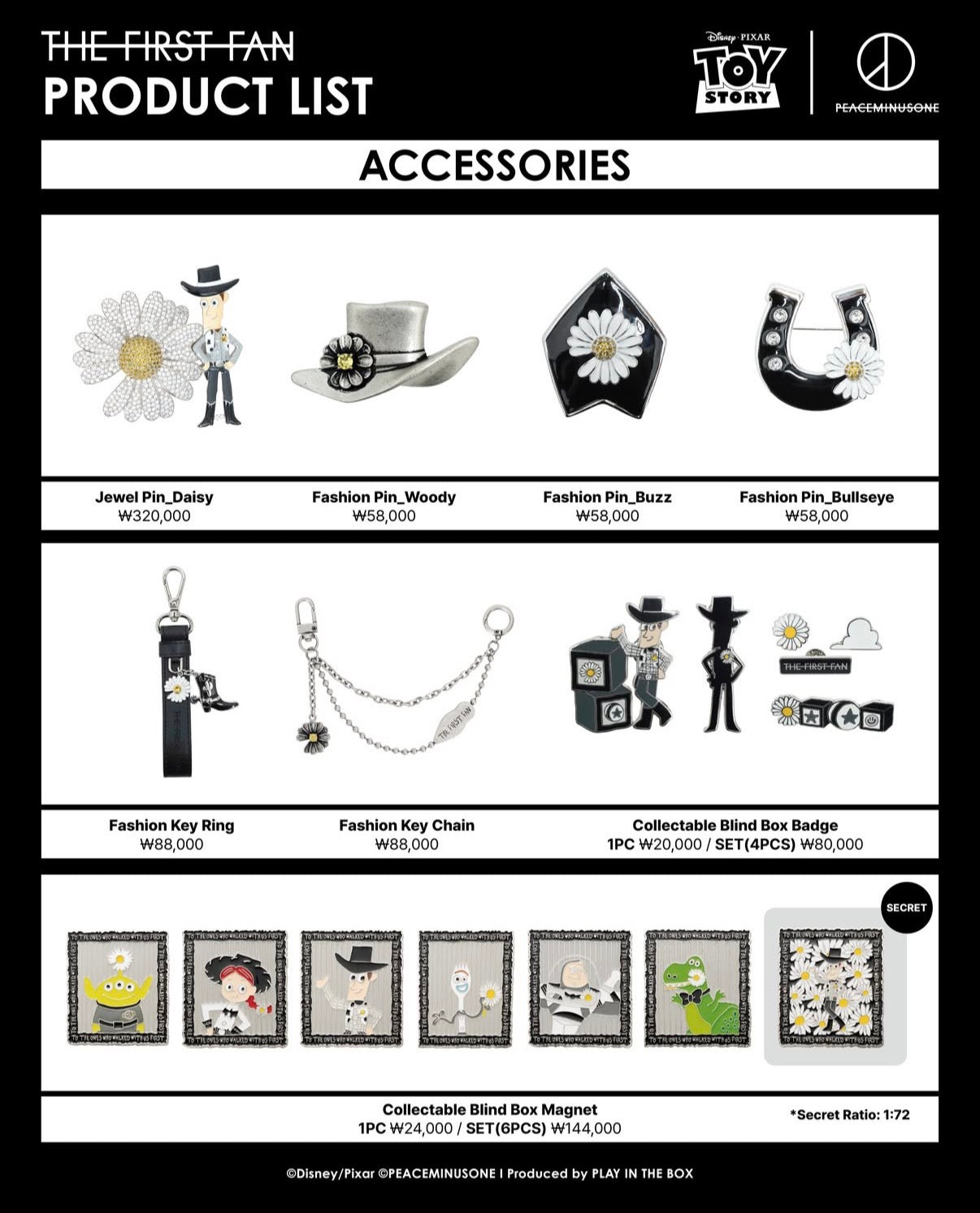 GD品牌PEACEMINUSONE x 玩具總動員 聯名周邊