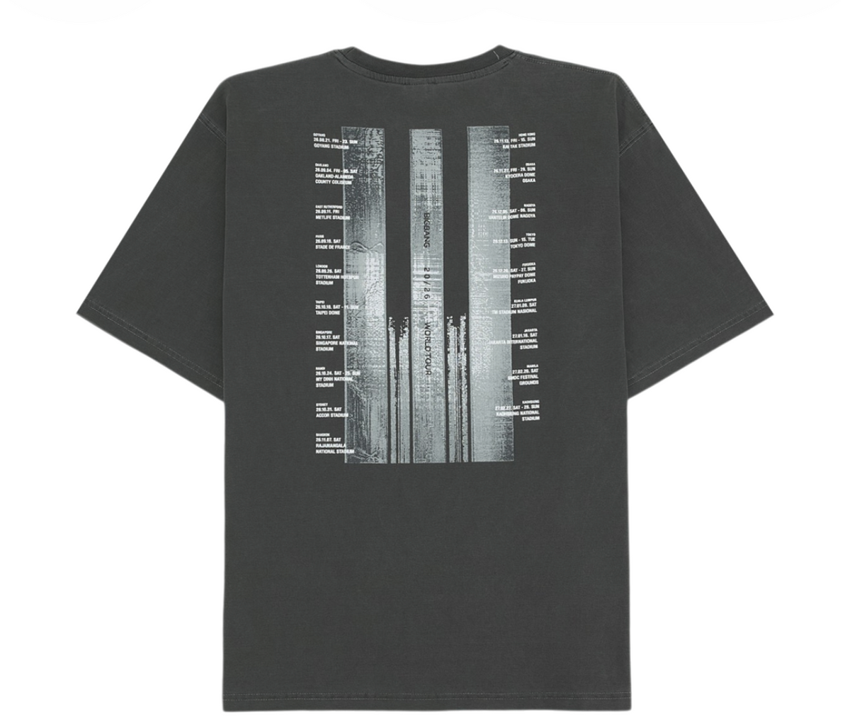 台北場 BIGBANG XX:COSMOS T-SHIRT CHARCOAL 短袖T恤 炭灰色 20週年 官方周邊