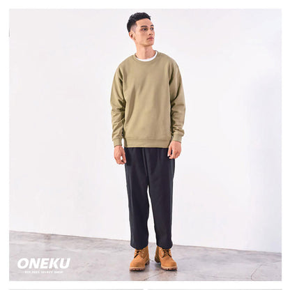 『ONEKU』 United Athle 日牌 純棉毛巾布內裏圓領大學T 10oz 21色 男女可穿(金黃色～湖水藍)