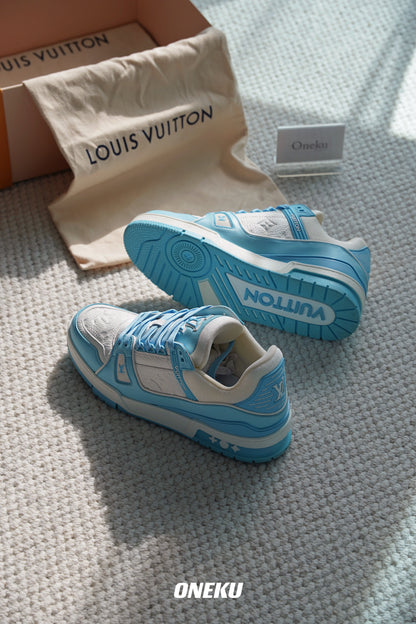 『ONEKU』 Louis Vuitton Trainer Sneaker "天空藍"「二手商品」