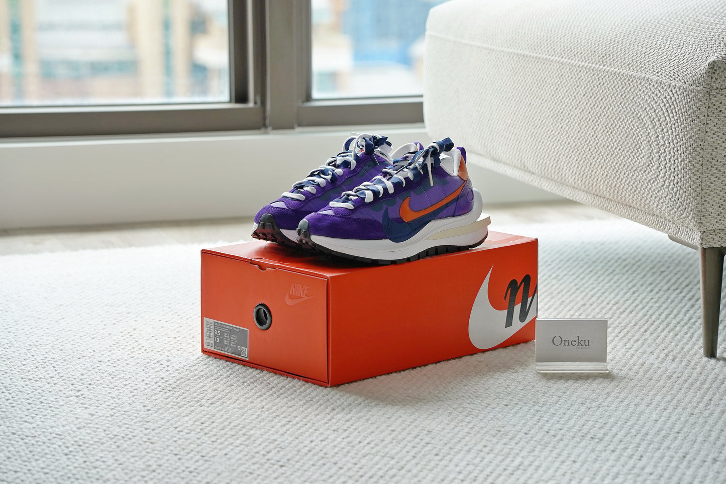 『ONEKU』 SACAI × NIKE VAPOR WAFFLE "DARK IRIS"橘紫色Sacai