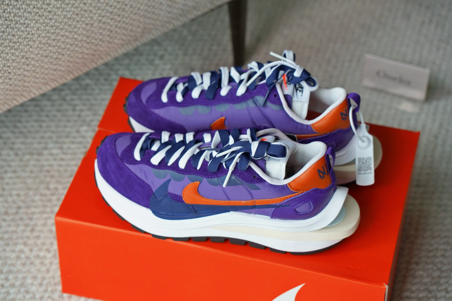 『ONEKU』 SACAI × NIKE VAPOR WAFFLE "DARK IRIS"橘紫色Sacai