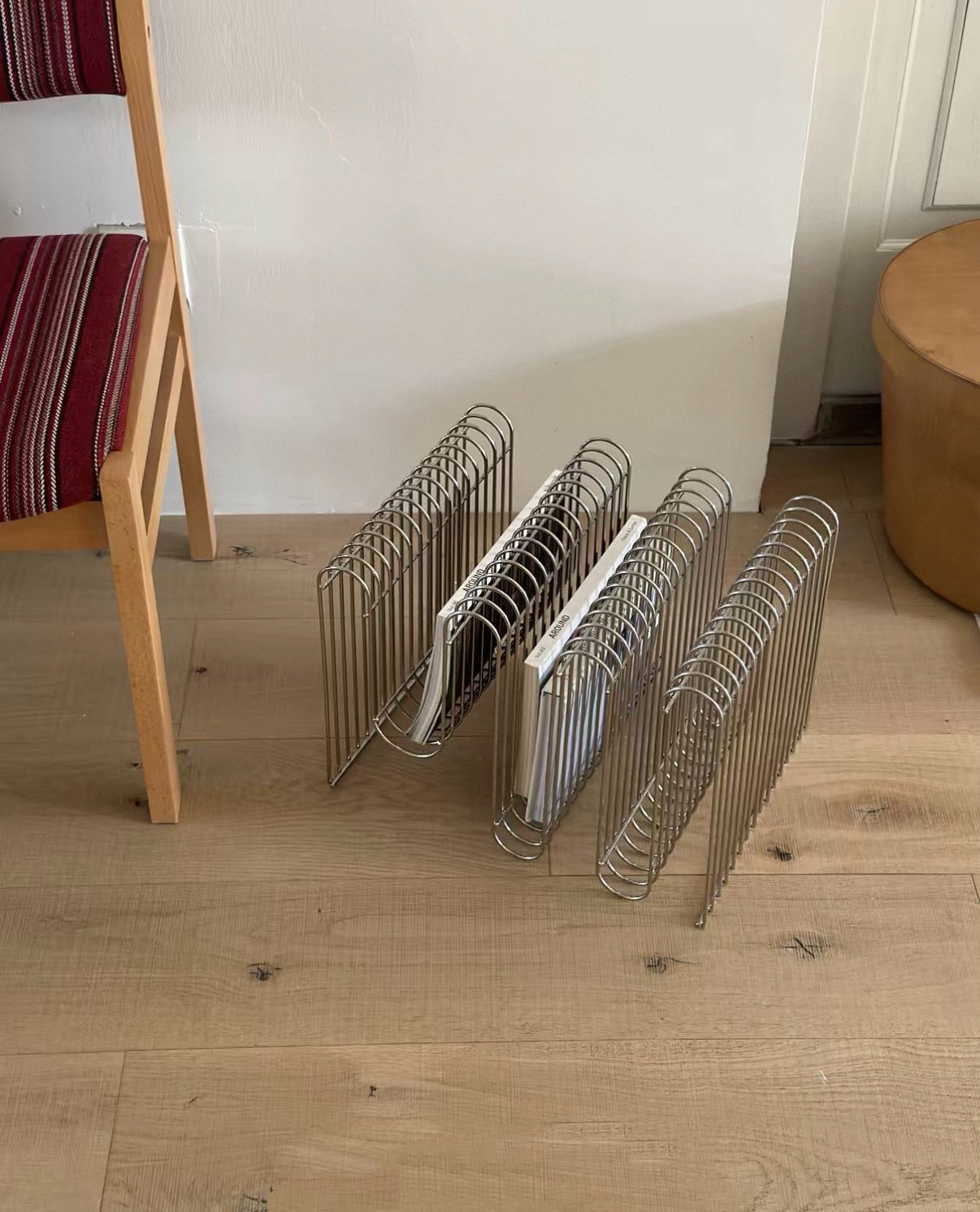 ONEKU Bauhaus Stainless Steel Side Table | Low Bookshelf | Nightstand | Designer Home Decor | Quality Bookcase | Korean Cafe Coffee Table
