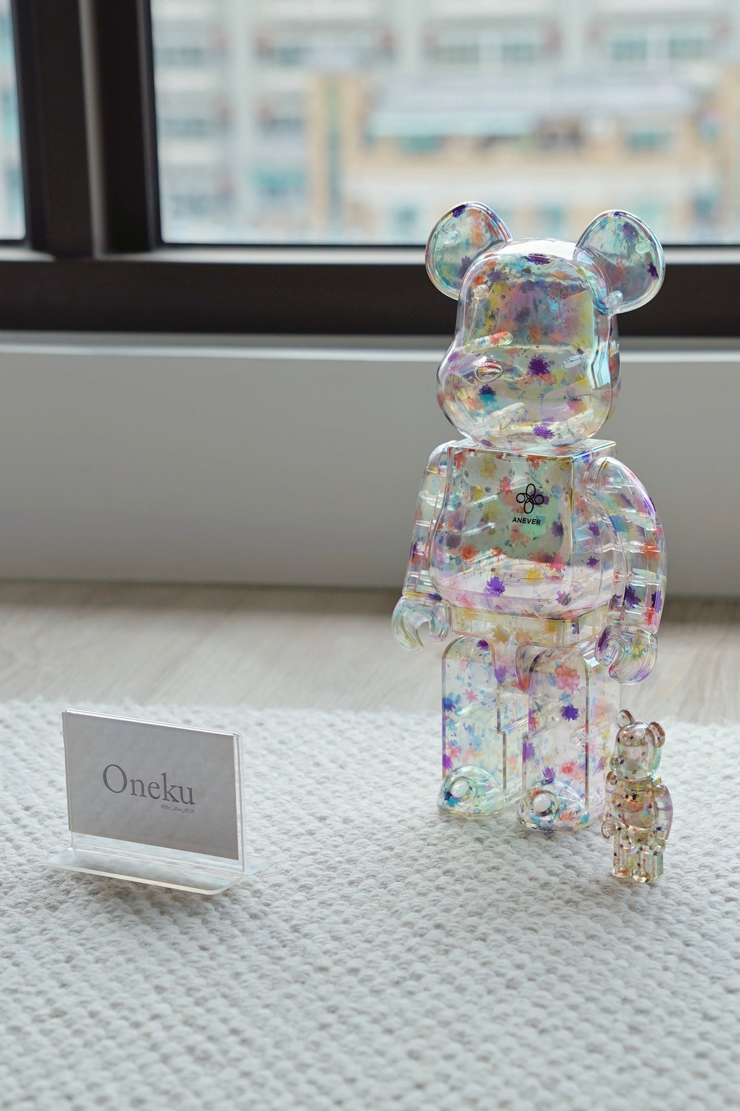 『ONEKU』BE@RBRICK anever 透明小碎花-乾燥花｜庫柏力克熊｜潮流公仔