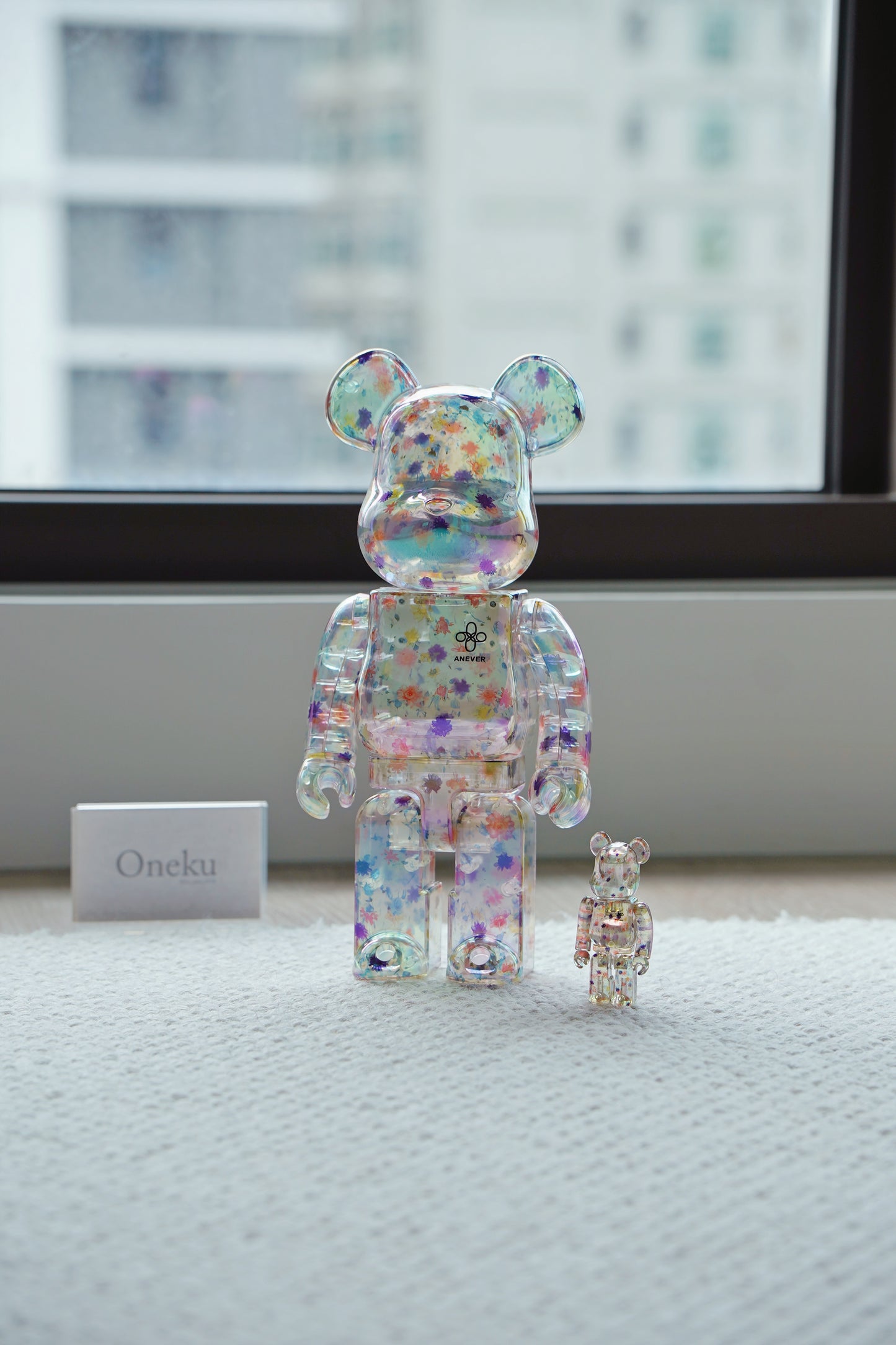 『ONEKU』BE@RBRICK anever 透明小碎花-乾燥花｜庫柏力克熊｜潮流公仔