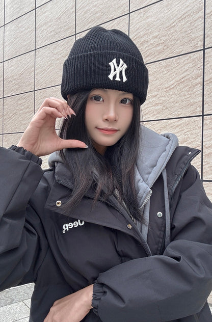 MLB New York Yankees Karina同款洋基LOGO毛帽