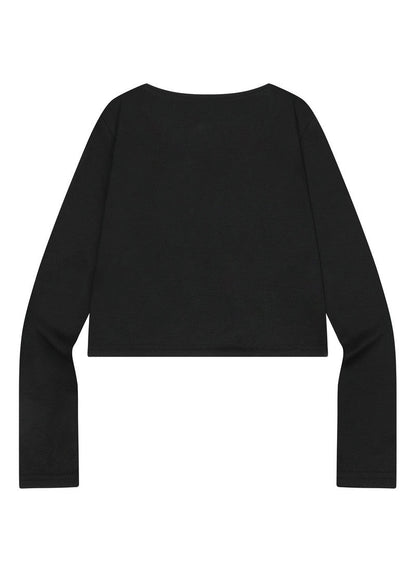 MUCENT RIVEO BUTTON CROP SLIM CARDIGAN 排釦短版修身針織外套 3色（夏季款）