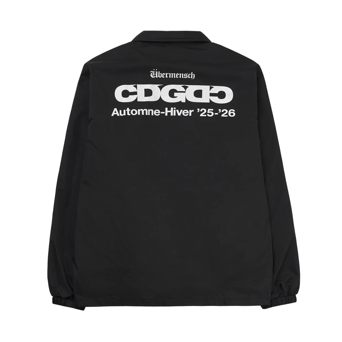 CDG x G-DRAGON Ubermensch CDGDC Classic Coach Jacket Stripe 經典黑色教練夾克外套