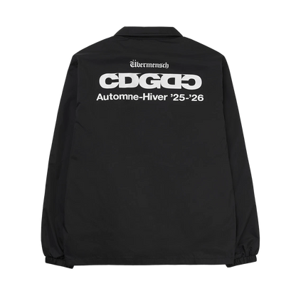 CDG x G-DRAGON Ubermensch CDGDC Classic Coach Jacket Stripe 經典黑色教練夾克外套
