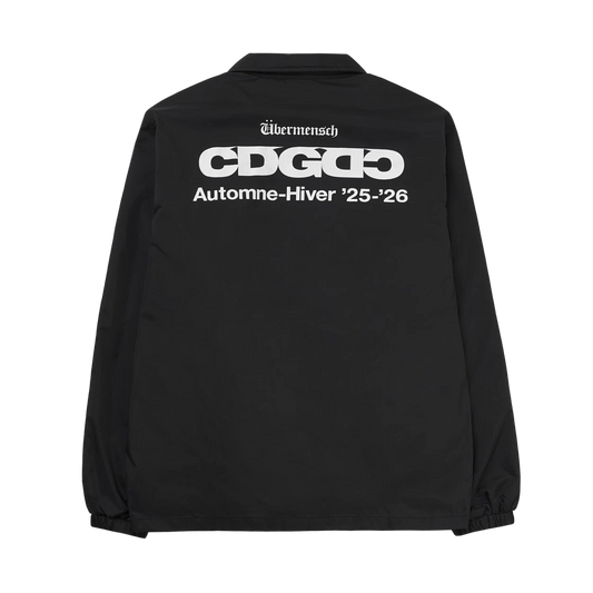 CDG x G-DRAGON Ubermensch CDGDC Classic Coach Jacket Stripe 經典黑色教練夾克外套