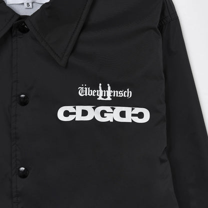 CDG x G-DRAGON Ubermensch CDGDC Classic Coach Jacket Stripe 經典黑色教練夾克外套