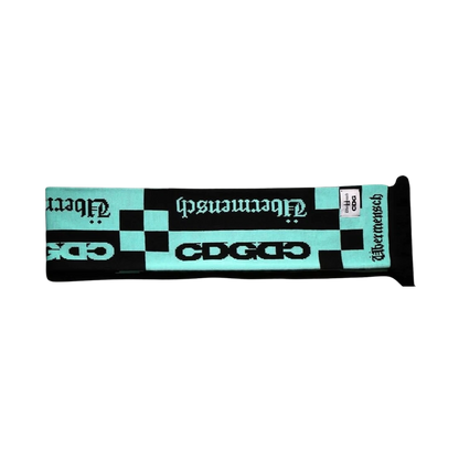 CDG x G-DRAGON Ubermensch CDGDC Checkered Muffler Mint Black 綠黑色聯名圍巾