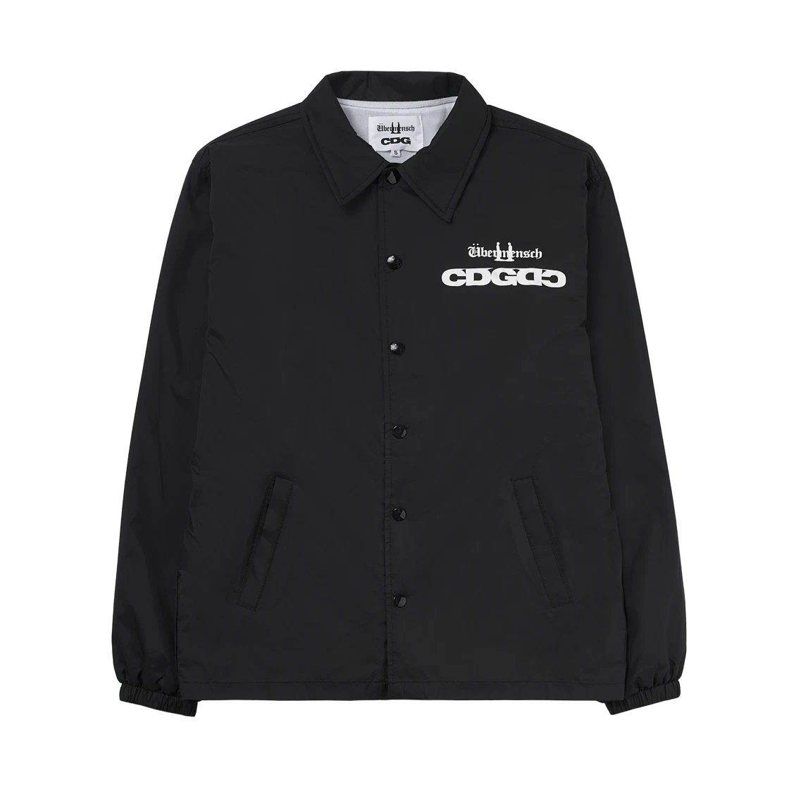 CDG x G-DRAGON Ubermensch CDGDC Classic Coach Jacket Stripe 經典黑色教練夾克外套