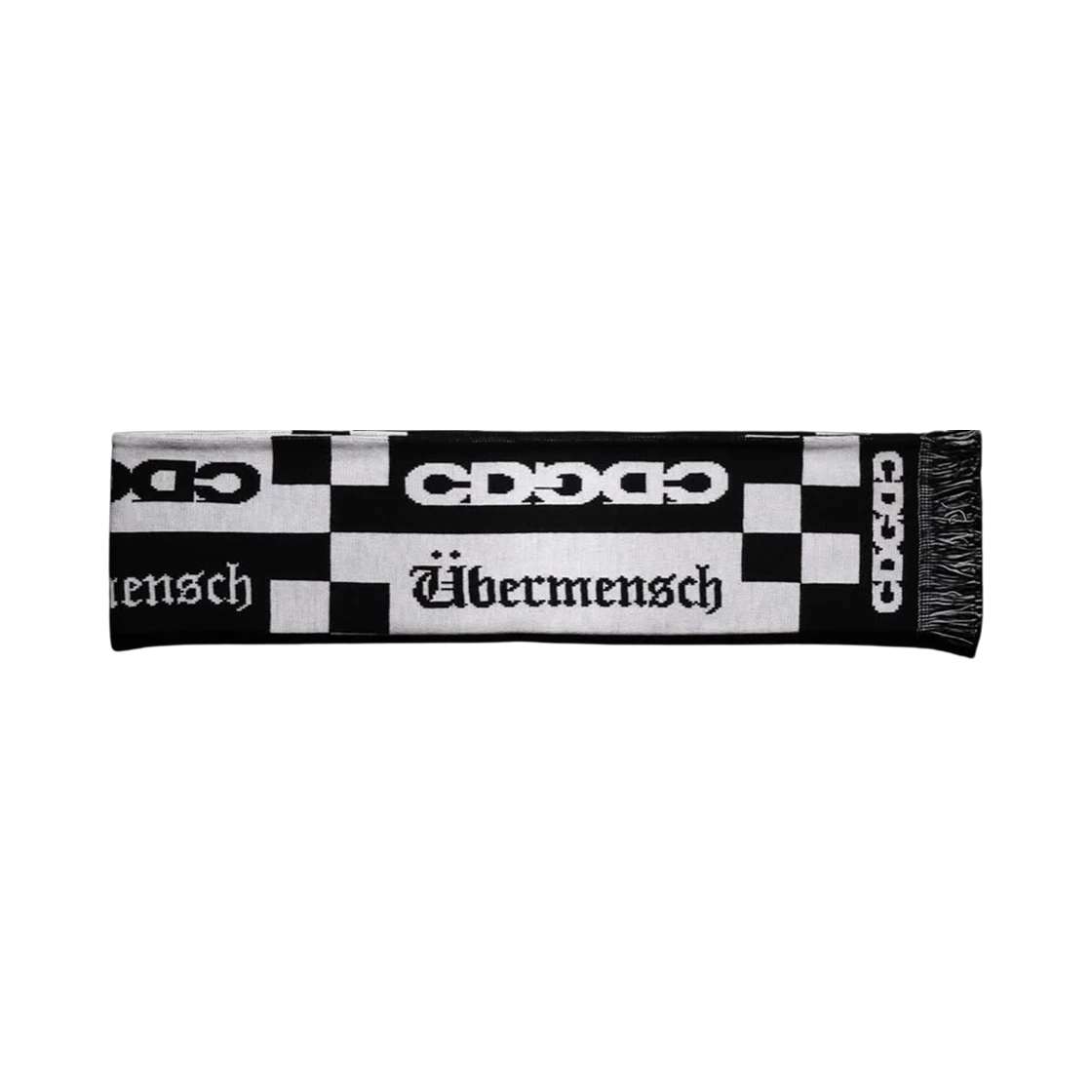 CDG x G-DRAGON Ubermensch CDGDC Checkered Muffler Mint Black 綠黑色聯名圍巾