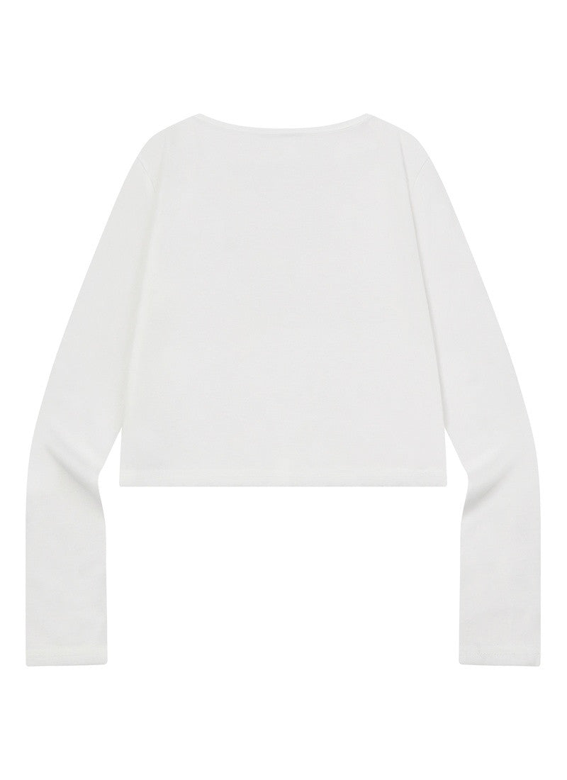 MUCENT RIVEO BUTTON CROP SLIM CARDIGAN 排釦短版修身針織外套 3色（夏季款）