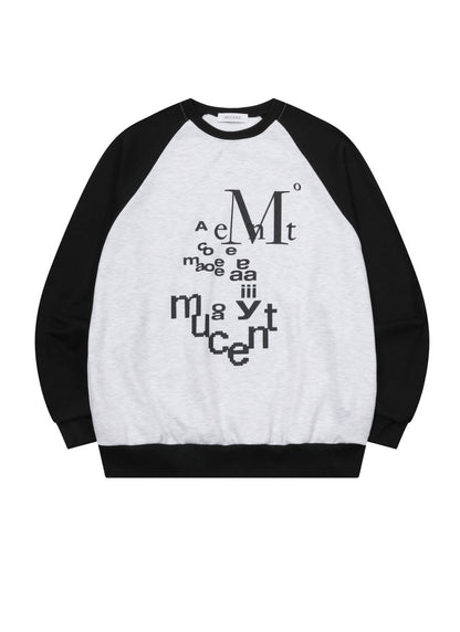 MOBIUS 字母拉克蘭配色大學T