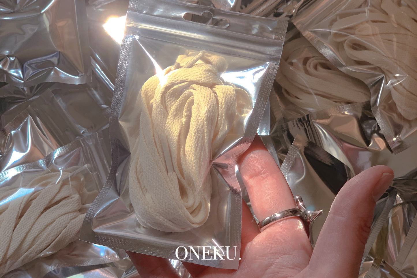 『ONEKU』 vintage Nike Dunk專用奶油白質感鞋帶140cm/160cm