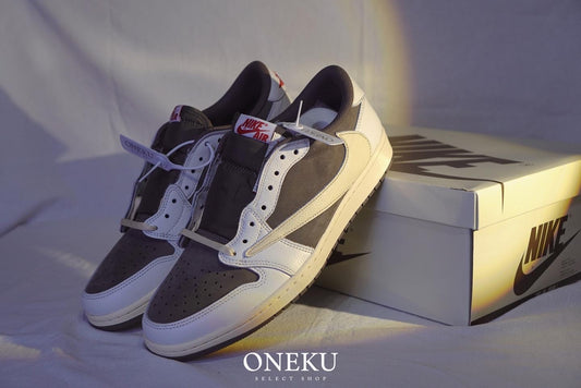 『ONEKU』 Travis Scott × Nike Air Jordan 1 Low OG SP "Reverse Mocha/Sail and Ridgerock"