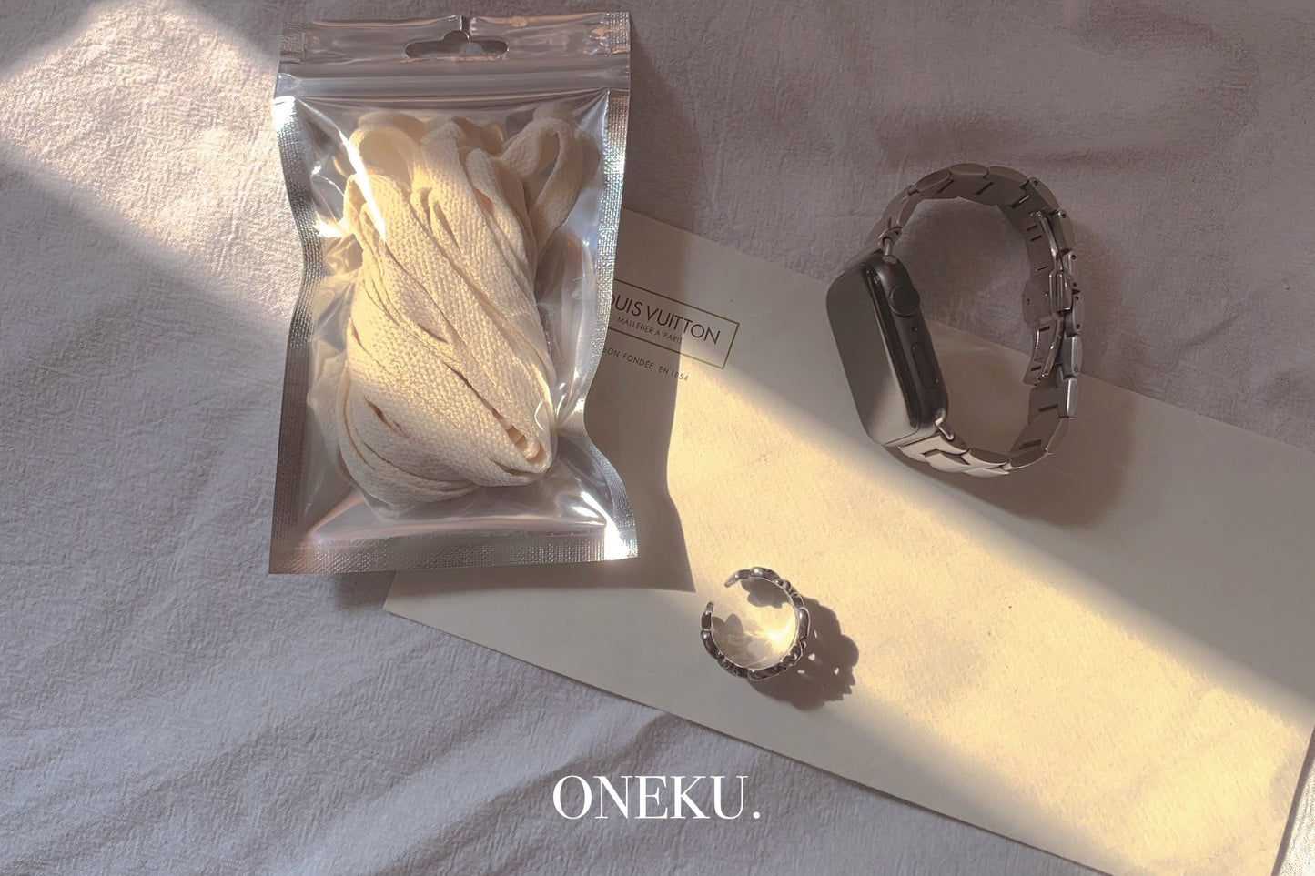 『ONEKU』 vintage Nike Dunk專用奶油白質感鞋帶140cm/160cm
