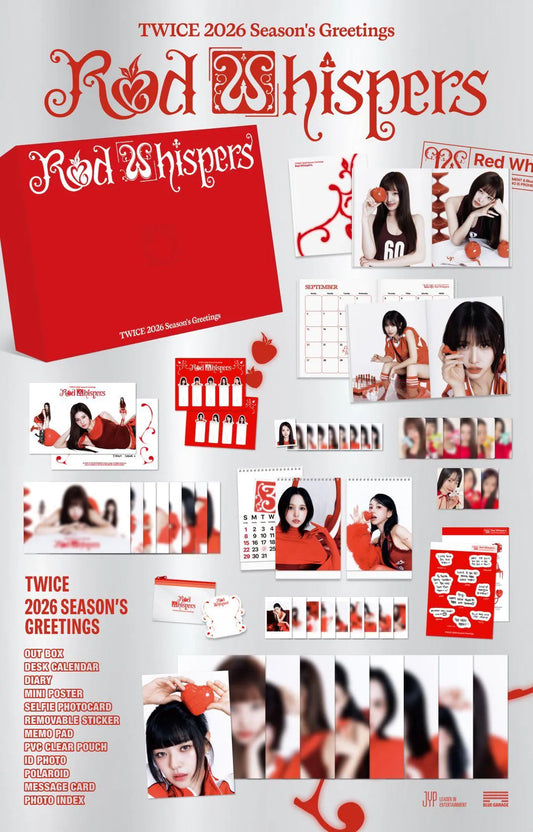 TWICE 2026 SEASON'S GREETINGS:RED WHISPERS年曆組 (韓國進口版)