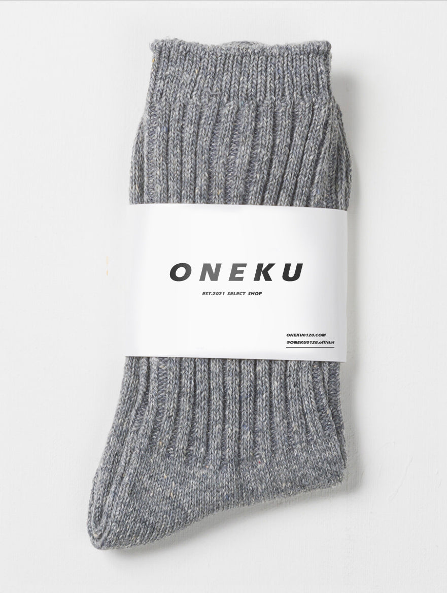 『ONEKU』日本工裝混紡編織襪/穿脫不鬆垮/穿搭襪子/編織質感襪子/中厚度硬挺襪