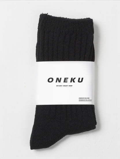 『ONEKU』日本工裝混紡編織襪/穿脫不鬆垮/穿搭襪子/編織質感襪子/中厚度硬挺襪